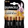 Duracell 4X Duracell AA Plus Power Boost Fino al 150% di Durata Extra (1 Blister Da 4 Batterie) 4 Pile Stilo (LR6/MN1500)