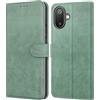 Leacckl Cover per Samsung Galaxy A07 4G, Custodia a portafoglio in Pelle PU Premium [Magnetica a Scatto] [Funzione Stand], Verde