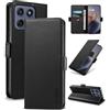 Yunubeyii Cover Libro per Moto Edge 60/60 Fusion - [Blocco RFID] Luxury PU Leather Portafoglio Card Holder Magnetic Phone Custodia con Kickstand, Cover Protettiva Antiurto, Nero