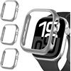 iVoler 3 Pezzi Cover Rigida PC per Apple Watch Series 11/10 46mm (Senza Pellicola Protettiva), Ultra Sottile Custodia Antiurto e Anti-Graffio Bumper Case, Argento