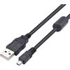 Adhiper UC E6 Cavo di ricambio Coolpix sincronizzazione dati USB UC E16 UC-E17 compatibile con fotocamera digitale Nikon DSLR D750 D5300 D3200 Coolpix L340 L32 A10 P520 S6000 S9200 (1M / Nero)