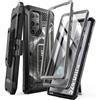 SUPCASE Unicorn Beetle Pro - Custodia per Samsung Galaxy S24 Ultra, con supporto, 2 cornici anteriori, clip per cintura a 360° e custodia con protezione per lo schermo, colore: nero