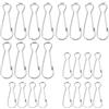 XINGSUI 24 PCS Clip per Asta per Bandiere,Metallo Bandiera Acciaio Gancio,per Portachiavi,Stendibiancheria, Bandiera(2 taglie)