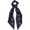 styleBREAKER Elastico per capelli Scrunchie a pois,Blu scuro-Cognac