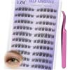 LZM Ciglia Finte Ciuffetti Autoadesive C Curl 8-12MM Pre-Incollate Ciuffetti Ciglia Finte Non Richiede Colla Kit Lash Extension Con Pinzette Pre Glued Cluster Lashes