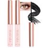 Lestpola Mascara ultra fine per ciglia corte inferiori, 2 pezzi, impermeabile, nero, lunga durata, non grumi, mascara colorata, allungabile e voluminoso, trucco occhi per donne, 01