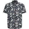 King Kerosin Camicia da uomo a maniche corte | camicia per il tempo libero | Butcher | Macellaio | Oldschool | Rockabilly | Vintage | Retro | Camicia Butcher, Nero , M