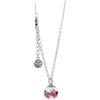 Gioielli Botanici Girocollo Rosa Rossa in Acciao Inox, Ampolla in Vetro con Fiori di Rosa e semi di soffione