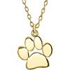 Bling Jewelry Personalizzato Alfabeto Iniziale A-Z Dainty Dog Cat Pet Kitten Puppy Paw Print Collana Di Gioielli Animali Per Le Donne Teen 14K Yellow Gold Plated .925 Sterling Silver