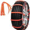 Voarge Confezione da 10 Catene da Neve per Pneumatici, Universali, Riutilizzabili, in Nylon, per Auto, SUV, Pickup e Camion, per Guida in Inverno su Strade Fangose