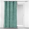Douceur d'Intérieur Casual Tenda con Occhielli, 140 x 260 cm, Velluto a Coste Tinta Unita, Verde Salvia