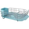 KitchenAid Low Profile Compact Dishrack with Removable Flatware Caddy and Angled Self-Draining Board, Rust Resistant Wires, 12.59 x 17.55 x 6.29 Inch, Mineral Water