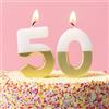 Talking Tables Candeline Torta 50° Compleanno - Decorazioni Torta per Occasioni Speciali - Festa Anniversario Milestone - Qualità Premium - Altezza 5,5 cm