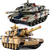 Supdex Carro Armato RC, 1/24 Telecomando Carro Armato, Usa M1A2 e Leopardo II Serbatoio Telecomandato 2,4 GHz con Luce e Fumo, Giocattolo Carro Armato, Adatto per Bambini dai 6 Anni in Su, Regalo per Ragazzi