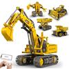 AoreSpty Kit Robot Programmabile, 5 Modelli, App e Radiocomando | Kit modulare per costruire escavatore, bulldozer, camion, gru o robot con app, radiocomando e percorsi programmabili.