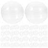 HOMSFOU 50 Pezzi di Ciotole Trasparenti a Gas per Bingo vuote, Sfere Decorative Trasparenti, per Albero di Natale, in plastica, Bambini, Rotonde