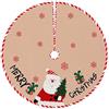 Hianjoo Gonna Albero di Natale, Tappetino per Copertura Base Albero di Natalizie per Ornamento Natalizio per Decorazioni Natalizie per Feste di Natale (Cachi Babbo, 48 pollici/120 cm)
