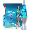 AONESY Lampada da lavaggio 37cm luce d'acqua blu bianco cera Lampada da lavaggio Bambini Luce notturna Luce colorata Regalo di Natale Compleanno