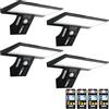 JESLED Luce Solare LED Esterno, 90 LED Faretti Solari a da Esterno con Sensore di Movimento, 3 Colori 4 Modalità Telecomando per Giardino/Cortile, 4 Pezzi
