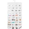 RANYAKE Organizzatore di Gioielli,Organizer Porta Gioielli da Appendere,Jewelry Storage Display Stand Tasche Trasparenti Bifacciali da 80 Pezzi