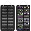 HNBTX Organizzatore per Occhiali da Sole da Appendere,Porta Occhiali da Sole con 16 Scomparti a Prova di Polvere,Espositore Occhiali da Parete Multiplo,Perfetto per Qualsiasi Stanza-Nero