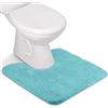 FCSDETAIL Tappeti da Bagno a Pelo Lungo Antiscivolo, Tappetino Lavabile in Lavatrice con Microfibre Morbide Assorbenti per Vasca, Doccia e Bagno (U - 50X50 cm, Turchese)