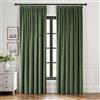 EMEMA - Tenda in velluto con nastro arricciato MatchaGrün, tende in velluto per decorazione, tende oscuranti, set da 2, bella e spessa per soggiorno e camera da letto, tenda termica con nastro
