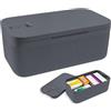 KTCINA Piccola scatola portaoggetti con serratura con codice combinato, contenitore portatile con serratura per medicine, cibo, telefono, documenti, sicurezza 23,9 x 13 x 9,6 cm