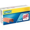 Rapid Punti metallici jaky, lunghezza 6 mm, filo robusto 40 fogli 1000 Agrafes ramato