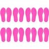 PATIKIL Piedi Segnalini per Aula 8 Paia Plastica Pavimento Piede Sagomato Antiscivolo Tappeto Pennarelli per Istruzione Suola Materiali Rosa