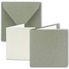 NEUSER PAPIER UmWelt - Set di 25 biglietti pieghevoli quadrati in carta kraft grigio naturale 15 x 15 cm, biglietti doppi con buste e inserti in carta riciclata, serie UmWelt