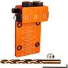 O'SKOOL Kit di tasselli in alluminio massiccio da 10 mm con segno di testimonianza tagliato al laser e scala di profondità, kit di tasselli autocentranti da 10 mm con punta da trapano cobalto M-35