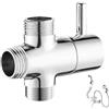 Yistoi Rubinetto 3 Vie, Deviatore Doccia, Rubinetto Tre Vie, in Rame Massiccio, Facile da Installare, alta Tenuta, Controllo Preciso del Flusso D'acqua, Adatto Per la Cucina, Il Bagno e Altre Scene