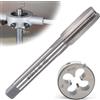 Tadpolez Filettatura Metrica e Maschiatura- M10 x 1.0 mm,Tadpolez Metrico Maschi e Filiere,HSS Maschi a Mano,Vite Filo Maschiatura Metrico Maschi,Dritto Scanalatura Macchina Tocca,per Filettatura Riparazione