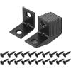 QUARKZMAN 20 Set Angolari A L Staffa Angolare Giunto Metallico Angolo Retto Supporti Con Viti Per Scaffalature In Legno, Nero, 0.79x0.59x0.79