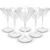 DOJA Barcelona | Bicchiere Martini Plastica | Transparente | 6 Pezzi | Calice Martini Plastica | Plastica Dura Riutilizzabile | Coppe Martini Plastica Policarbonato | Bicchieri per Martini Cocktail