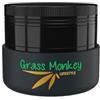 Grass Monkey® Grinder in alluminio, 4 pezzi, Ø 6,3 cm, effetto antiaderente, custodia protettiva e colino per polline, robusto macinino per erbe con pala, nero