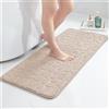 chakme Tappeto da bagno in memory foam Chakme, assorbente, decorativo, antiscivolo, 60 x 120 cm, beige