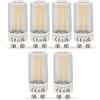 NICEOO GU10 3,5W Lampadine LED Sostituzione 50W Alogena, Bianca Neutra 4000K, 385 Lumen, 230V Lampadina Mais T22 A Forma Cilindrica Trasparente, Angolo a Fascio 360°, Non Dimmerabile, pacco da 6