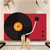 KRIPINC Tappeto Disco Vinile Vintage, Tappeto Bagno Diatomite Assorbente Antiscivolo, Tappeti Musica per Stanza della Musica, Salotto, Cameretta, Scendiletto, Bagno (Stile C, 60x90cm)