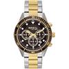 Breil, Collezione Sail, Orologio Uomo, Cronografo in Acciaio Satinato Bicolor, Quadrante e Lunetta Coffee Brown e Dettagli Gold, Fondello a Vite, Resistente All'Acqua Fino a 10 Atm, Cassa 42 mm