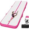 PPXIA Tappetino da ginnastica Air Matte Track, 6 m, altezza 10 cm, con accessori completi, gonfiabile, per casa, all'aperto, yoga