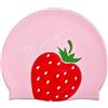GWAWG Cappellino da nuoto per bambini, età 6-14 anni, in silicone e impermeabile, elastico in silicone e impermeabile, per ragazze