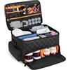 PGmoon Organizer per Bagagliaio da Golf a 2 Strati, Borsa per Riporre Auto da Golf con Scomparto Ventilato per 2 Aia di Scarpe, Armadietto per Auto da Golf per Palline, Vestiti, Tee, Guanti