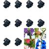 Generic 24 clip per piante da giardino, steli di supporto per orchidee, 1 cm, colore: nero