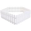 DOITOOL 5Pcs Bordure Bianche in Plastica per Recinzione da Giardino Pannelli di Recinzione Decorative da Giardino Bordure di Recinzione da Giardino per Prato Aiuole Bordure di Piante per