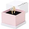 PANDORA Timeless 163802C01-54 - Anello ovale scintillante in argento Sterling placcato oro 14 carati, con zirconi, misura 54, Argento sterling, Zirconia cubica