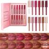 Beliky Girl Set di lucidalabbra 12PCS, olio lucido e opaco per labbra, smalto per labbra a lunga durata per donne e ragazze, kit di trucco per labbra non appiccicoso con formula idratante