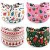 PPGGOPP Fasce Ampie Natalizi per Donna,4 Pezzi Elastico Cerchietto Capelli Natalizie donna,Extra Large Fascia Capelli Donna,Bandana Extra Large Headband Cerchietti a Tema Natalizio per Donne e Ragazze (C)