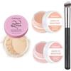 Henjunu 2 Pezzo Under Eye Brightener Correttore Occhiaie(10g x 2)+Cipria in Polvere